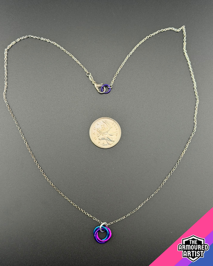 Bisexual Spiral Chainmail Necklaces