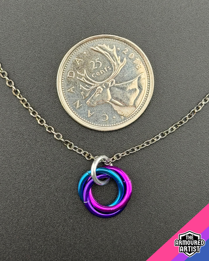 Bisexual Spiral Chainmail Necklaces