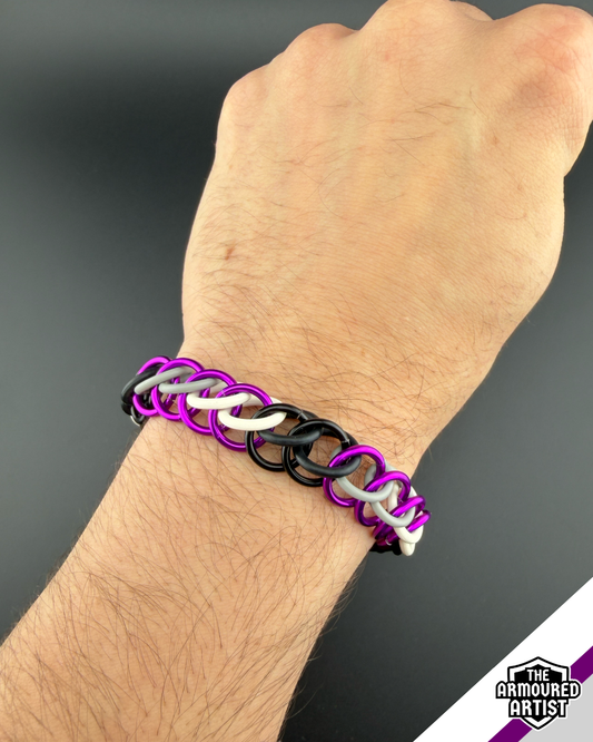 Demisexual Stretchy Chainmail Bracelets