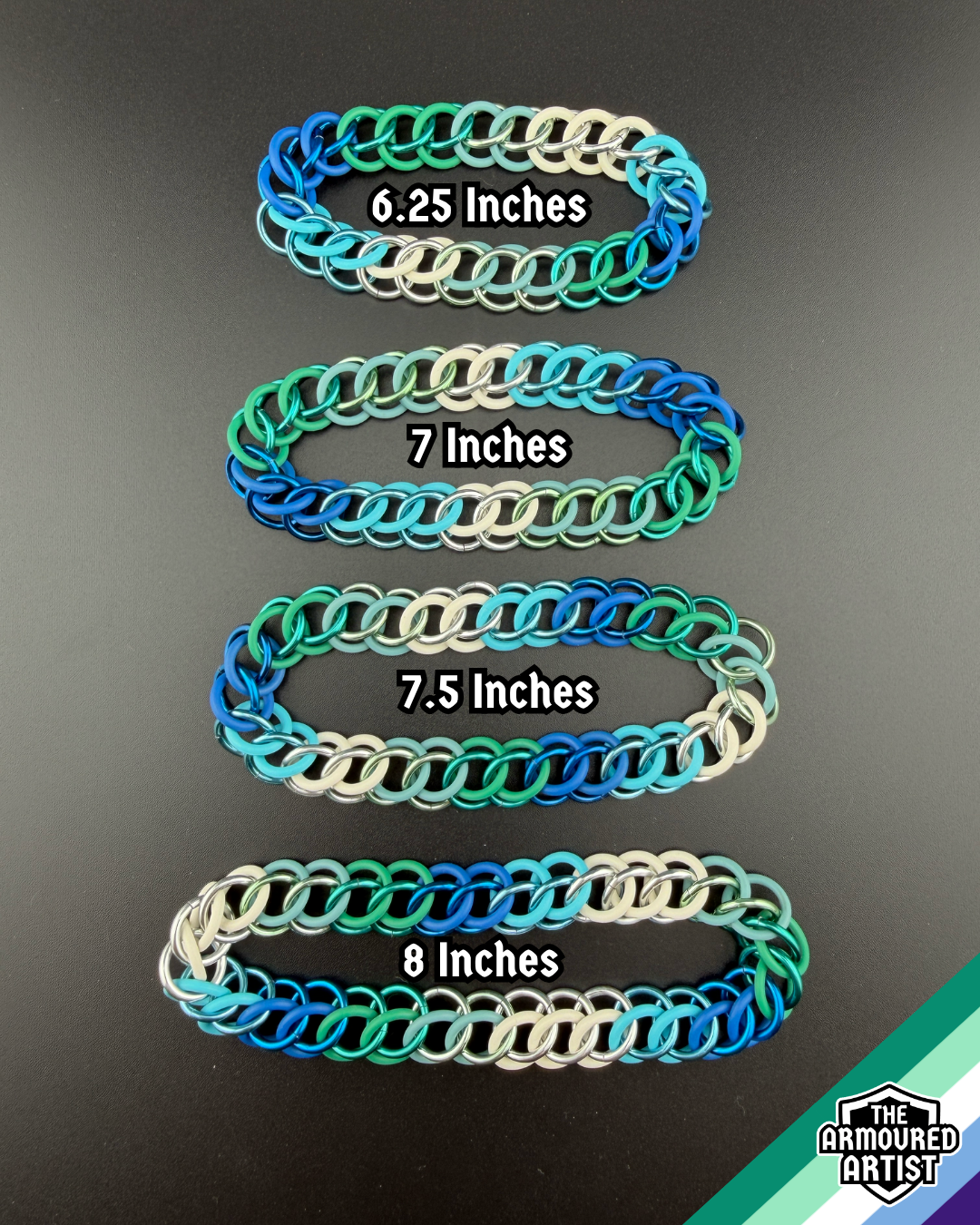 Gay (Man Love Man) Stretchy Chainmail Bracelets
