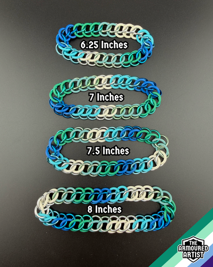 Gay (Man Love Man) Stretchy Chainmail Bracelets