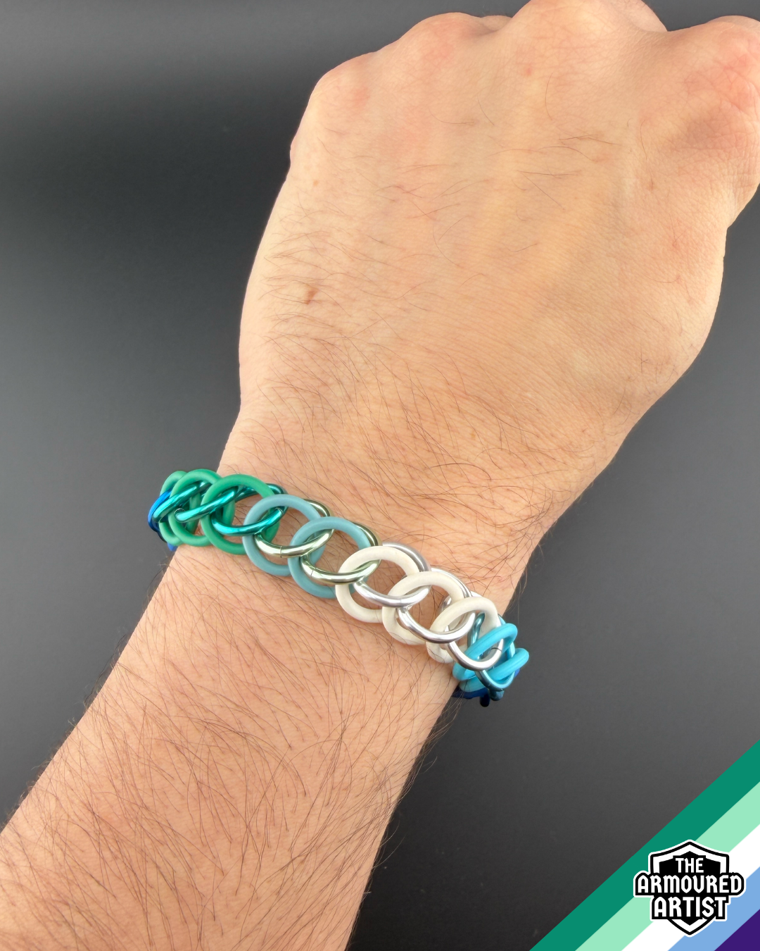 Gay (Man Love Man) Stretchy Chainmail Bracelets