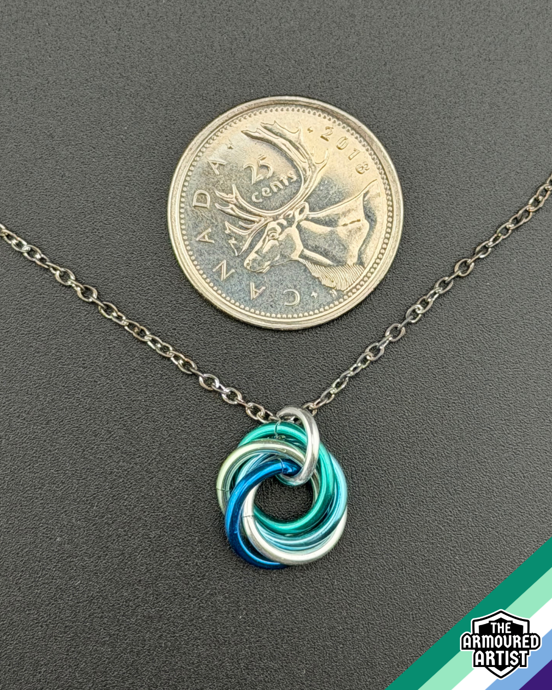 Gay (Man Love Man) Spiral Chainmail Necklaces