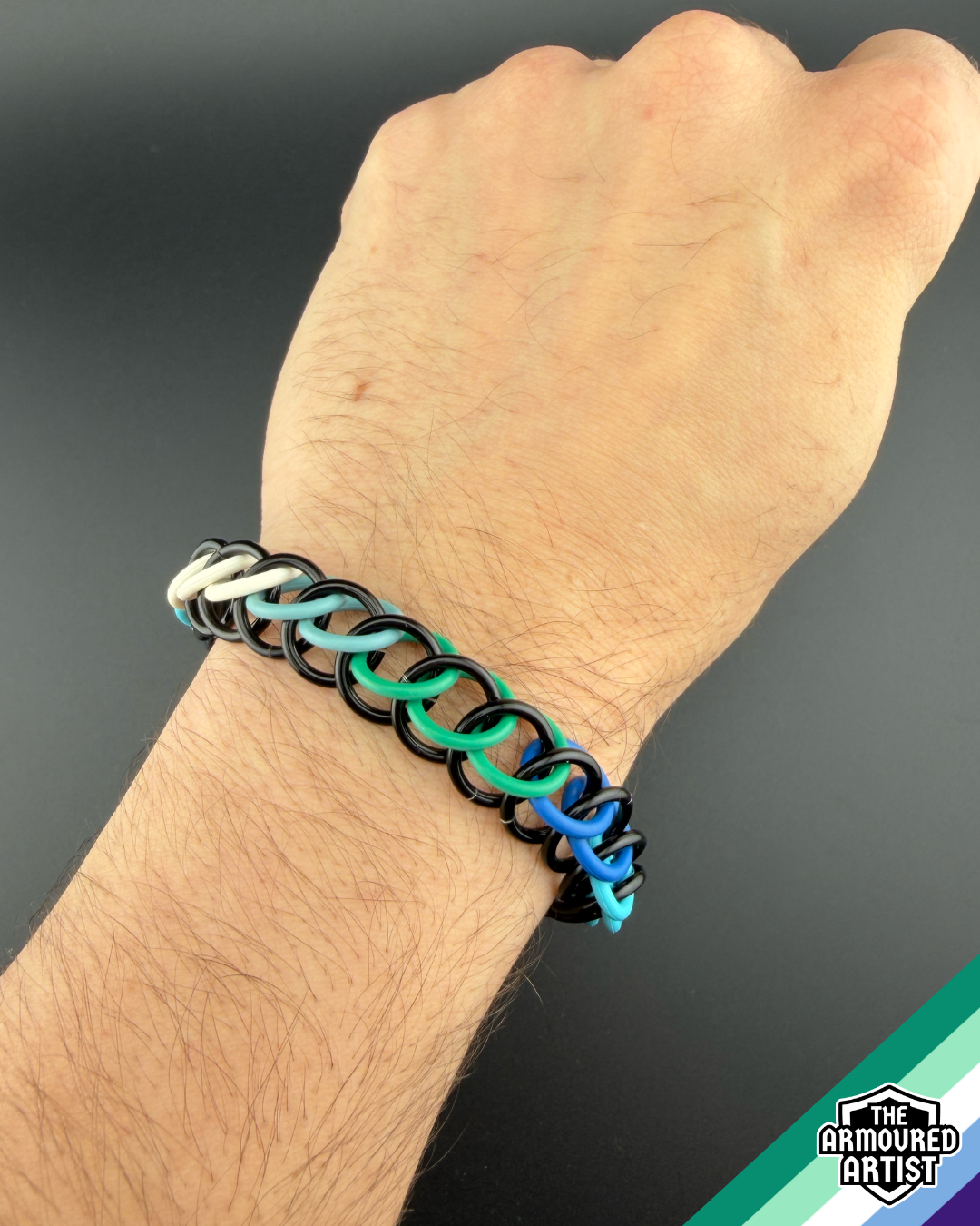 Gay (Man Love Man) Stretchy Chainmail Bracelets