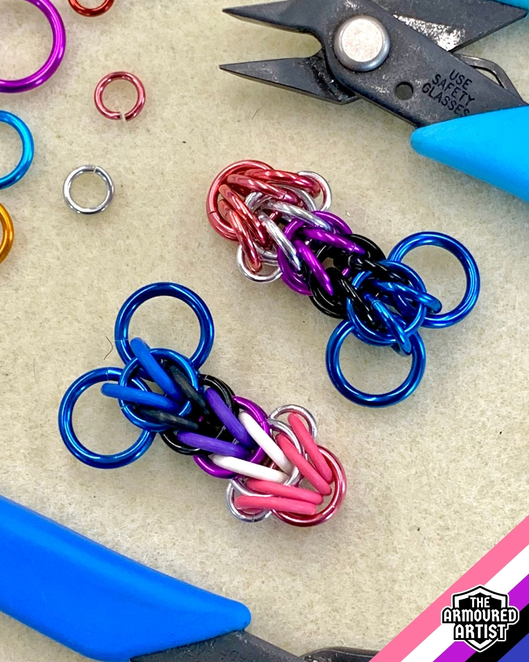 Genderfluid Pocket Rocket Keychains/Necklaces