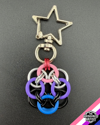 Genderfluid Flexible Helmchain Keychains