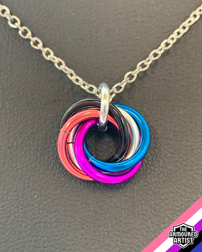 Genderfluid Spiral Chainmail Necklaces