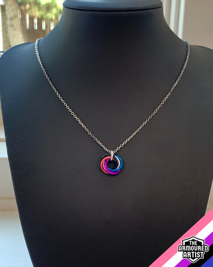 Genderfluid Spiral Chainmail Necklaces