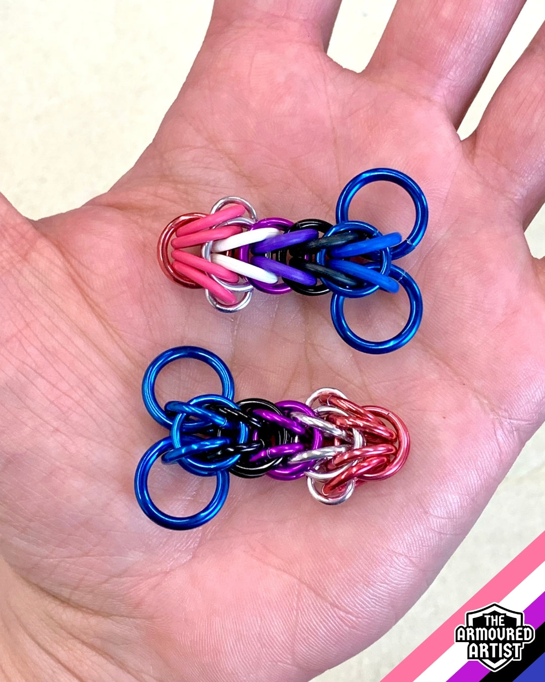 Genderfluid Pocket Rocket Keychains/Necklaces