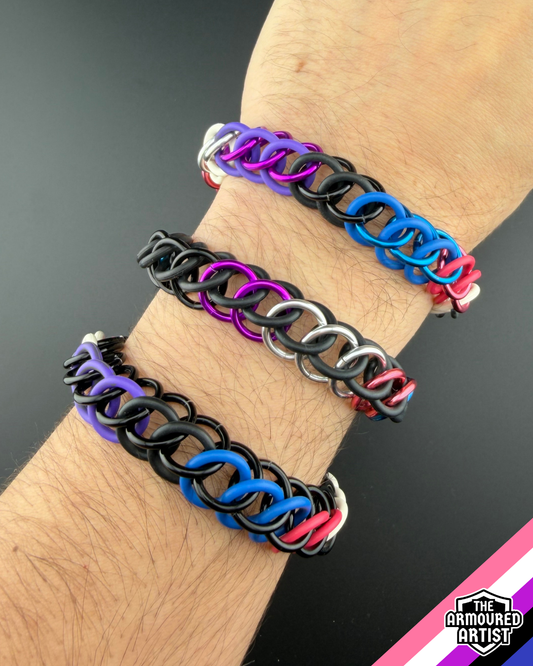 Genderfluid Stretchy Chainmail Bracelets