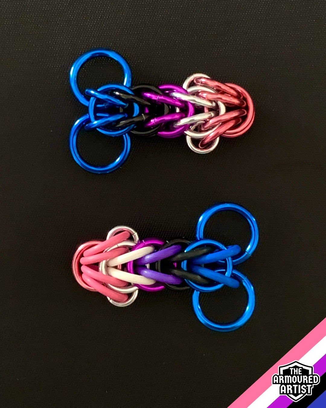 Genderfluid Pocket Rocket Keychains/Necklaces