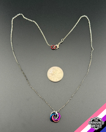 Genderfluid Spiral Chainmail Necklaces