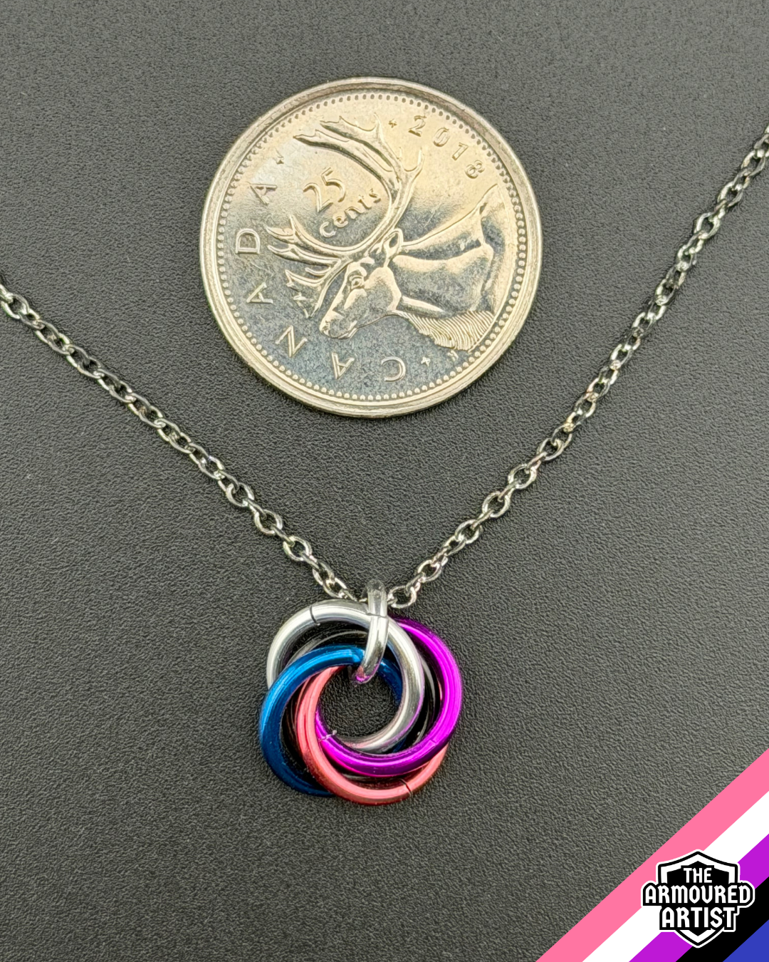 Genderfluid Spiral Chainmail Necklaces