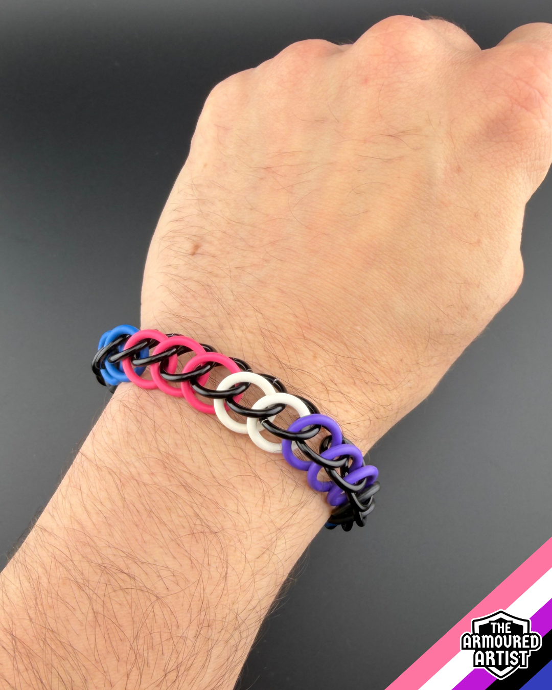 Genderfluid Stretchy Chainmail Bracelets