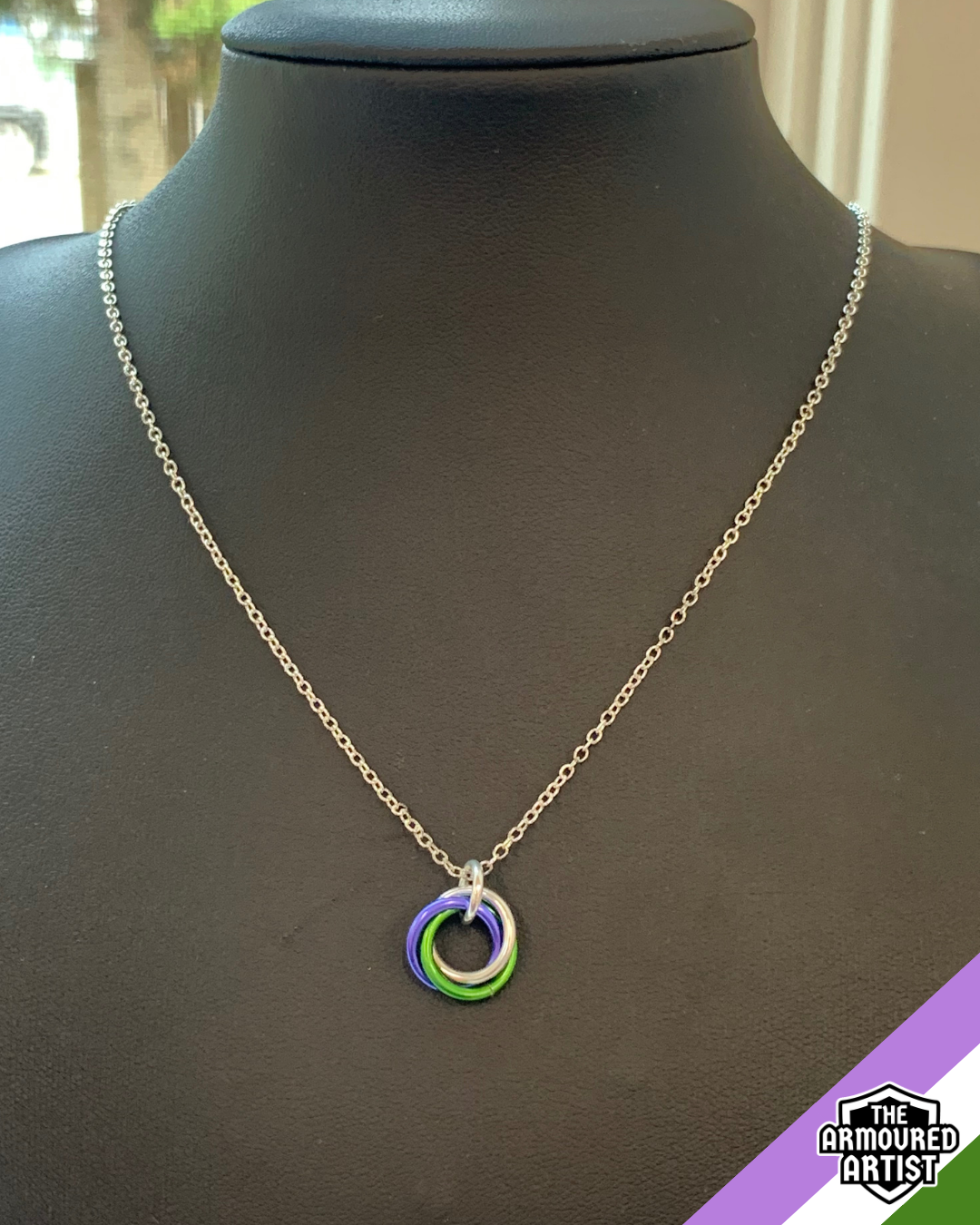 Genderqueer Spiral Chainmail Necklaces