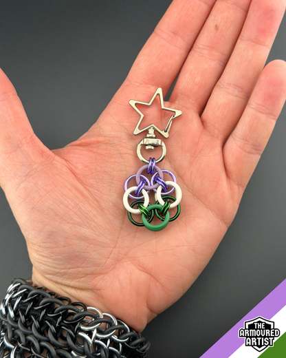 Genderqueer Flexible Helmchain Keychains