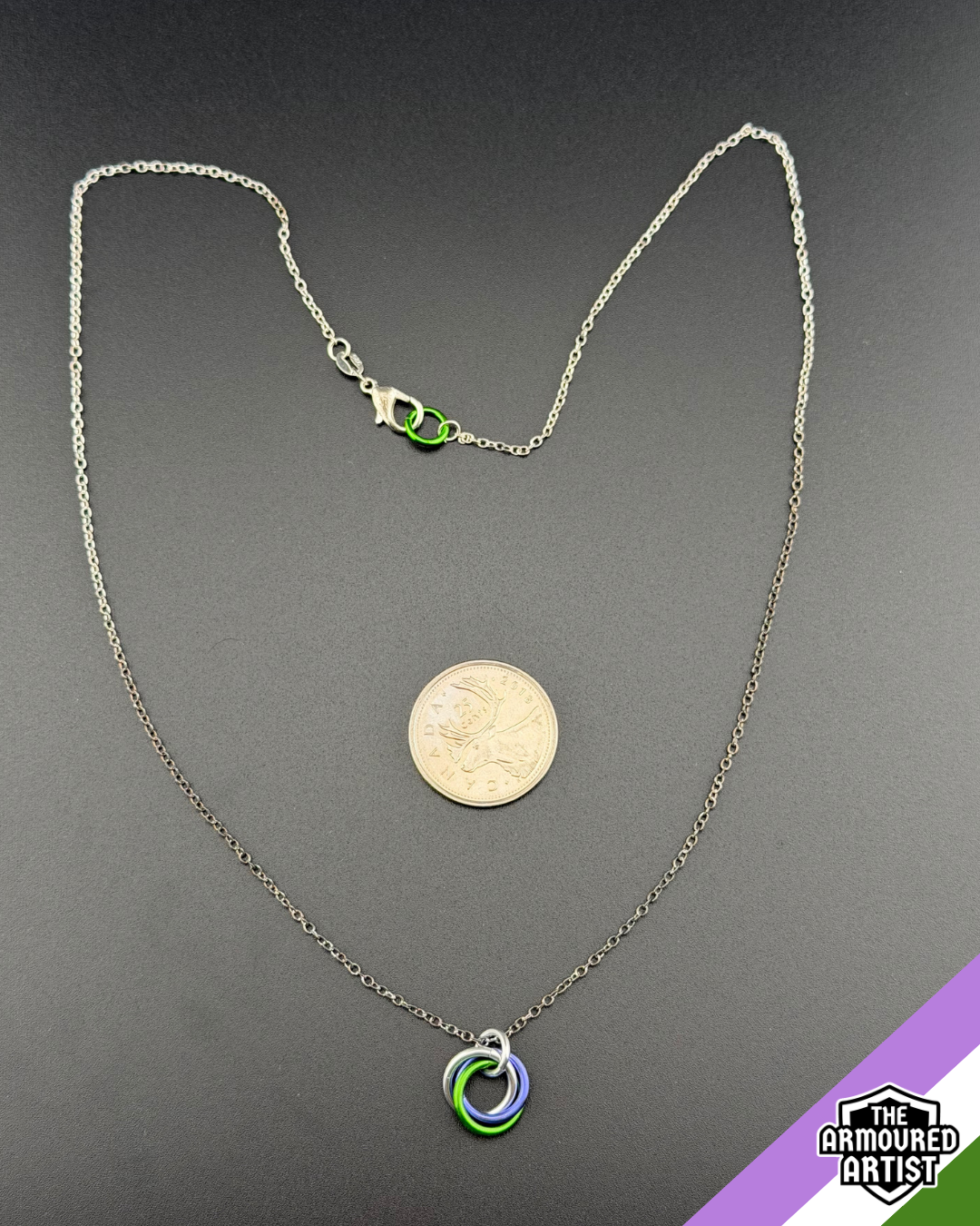 Genderqueer Spiral Chainmail Necklaces