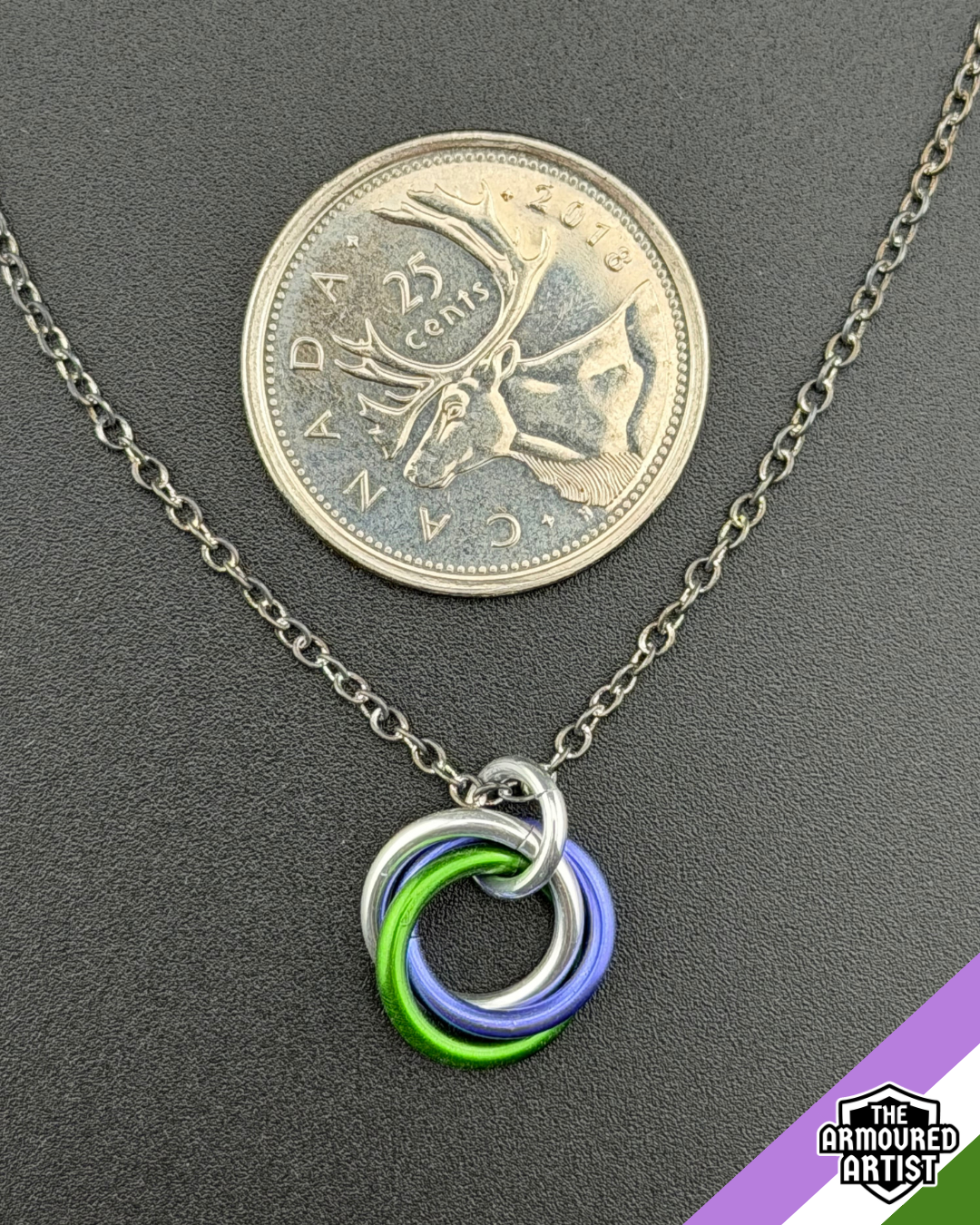 Genderqueer Spiral Chainmail Necklaces