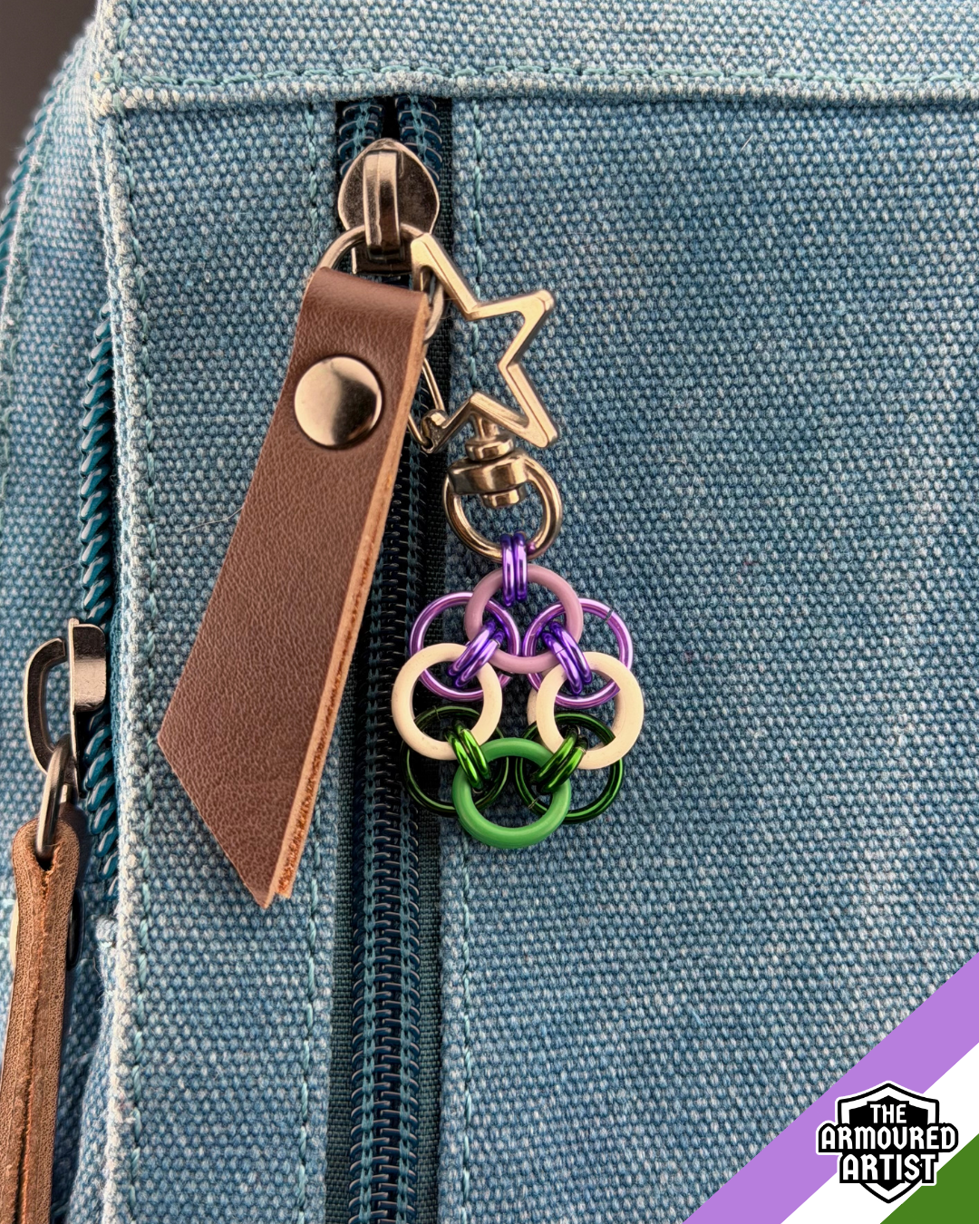Genderqueer Flexible Helmchain Keychains