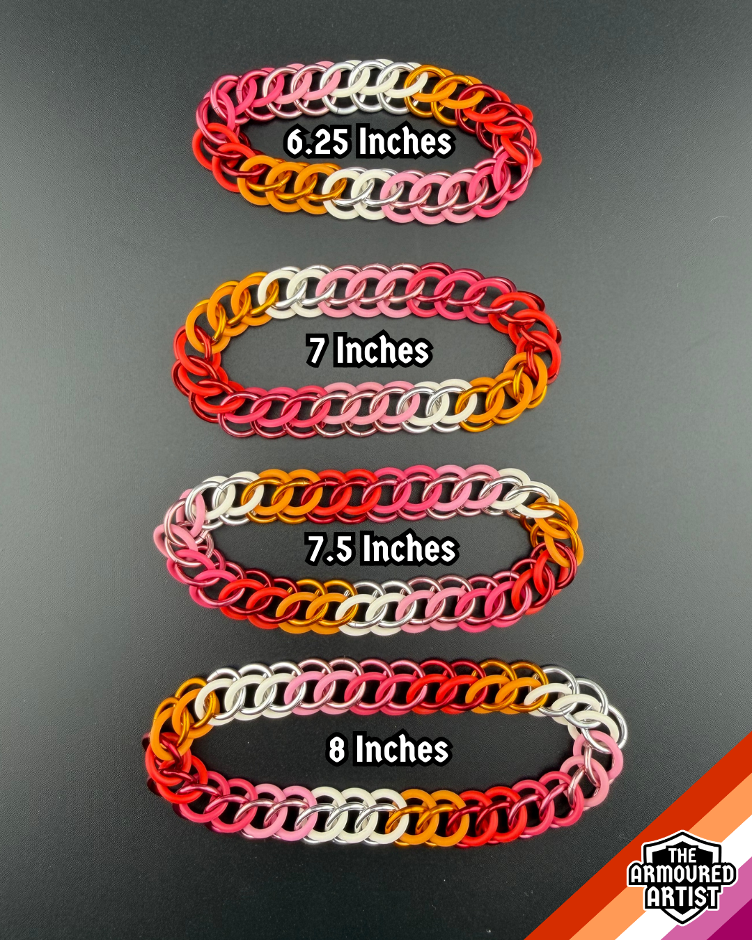 Lesbian Stretchy Chainmail Bracelets