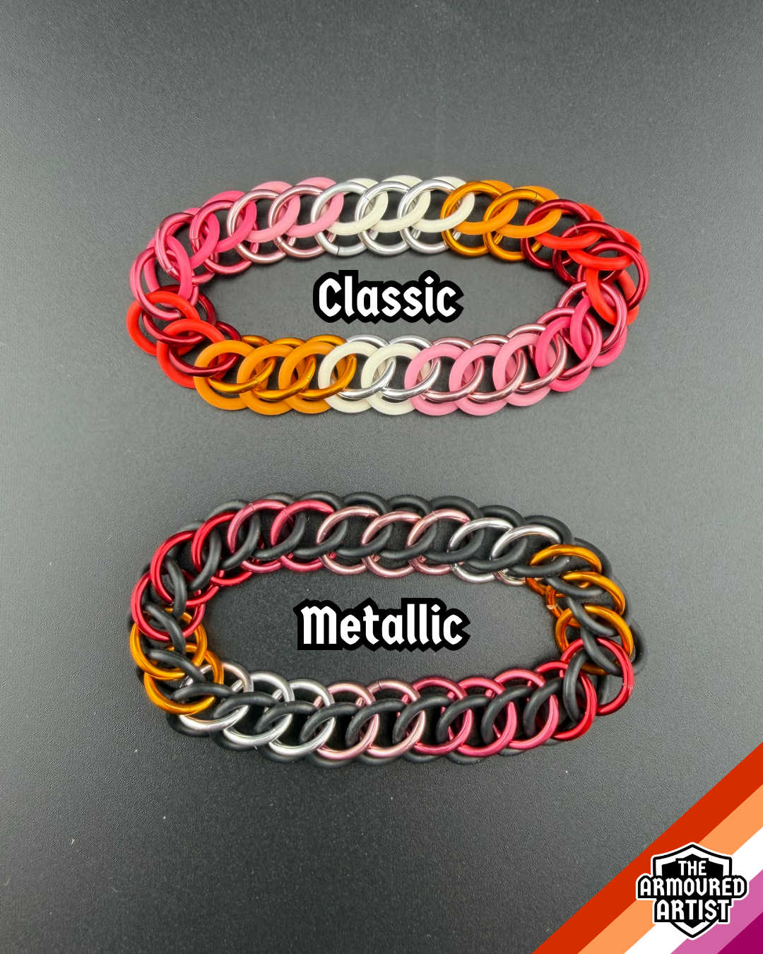 Lesbian Stretchy Chainmail Bracelets