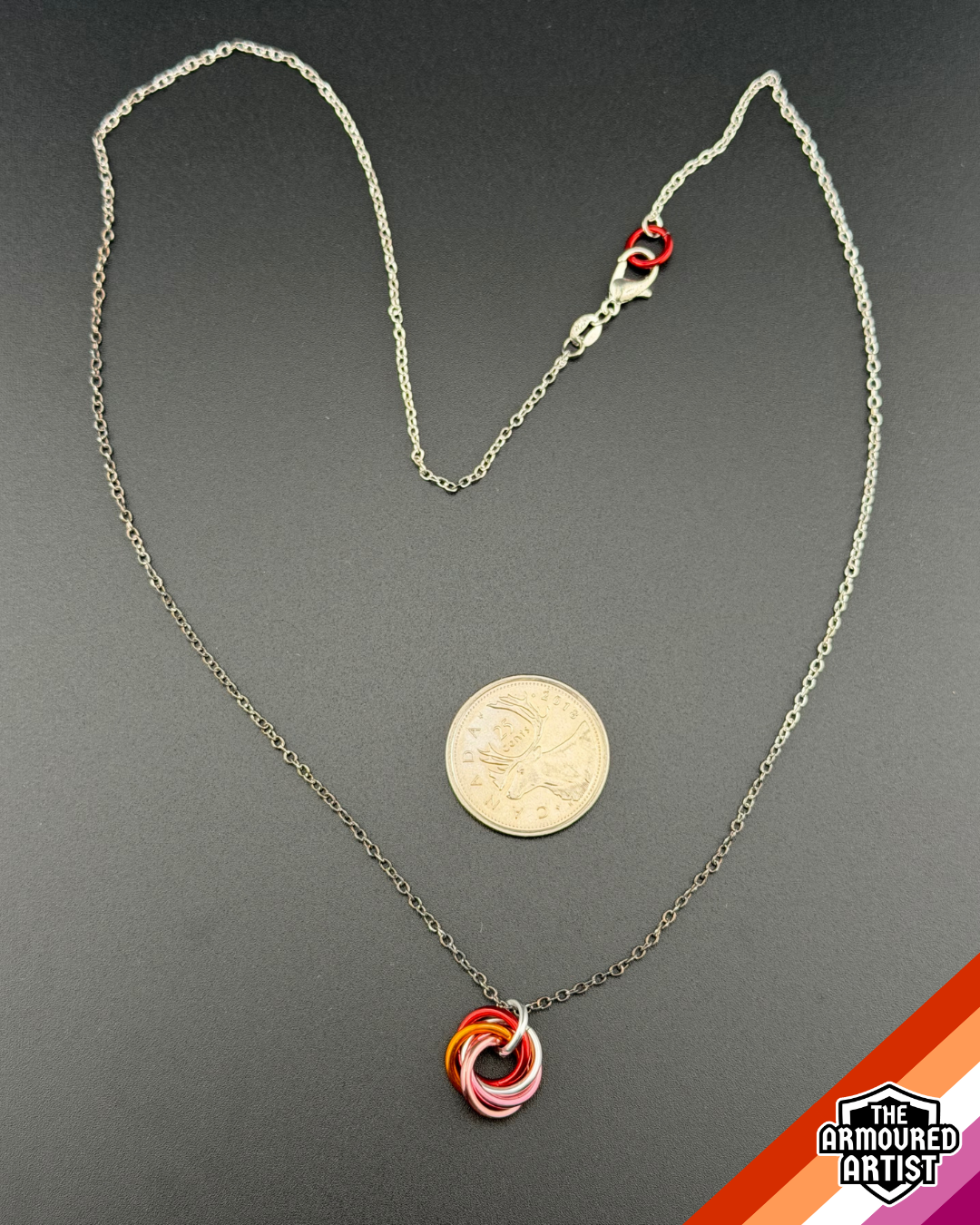 Lesbian Spiral Chainmail Necklaces