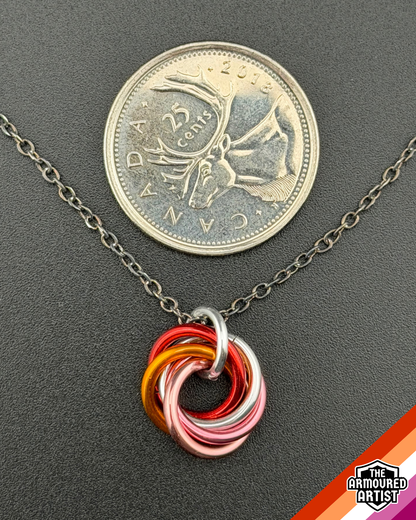 Lesbian Spiral Chainmail Necklaces