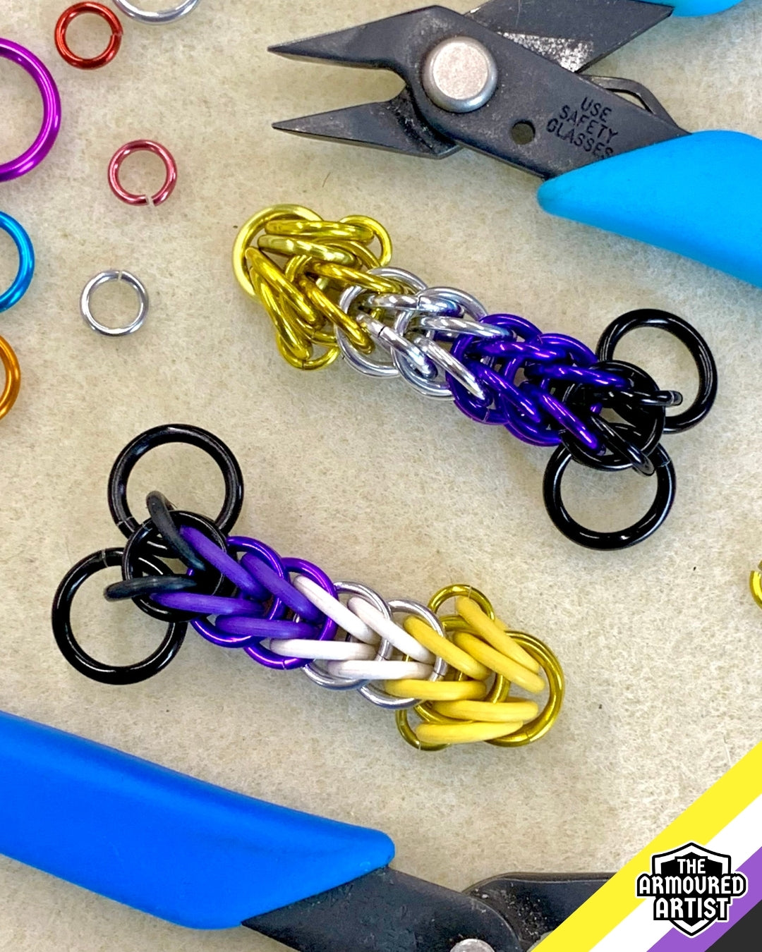 Nonbinary Pocket Rocket Keychains/Necklaces