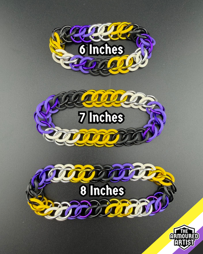 Nonbinary Stretchy Chainmail Bracelets