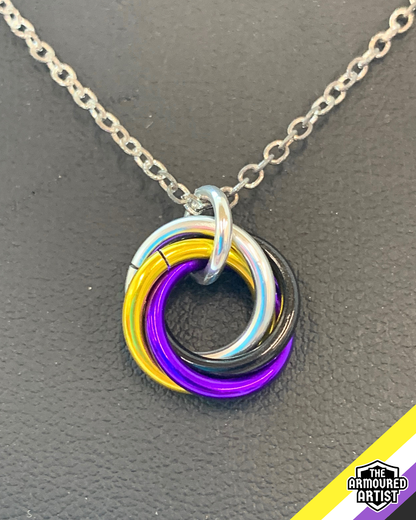 Nonbinary Spiral Chainmail Necklaces