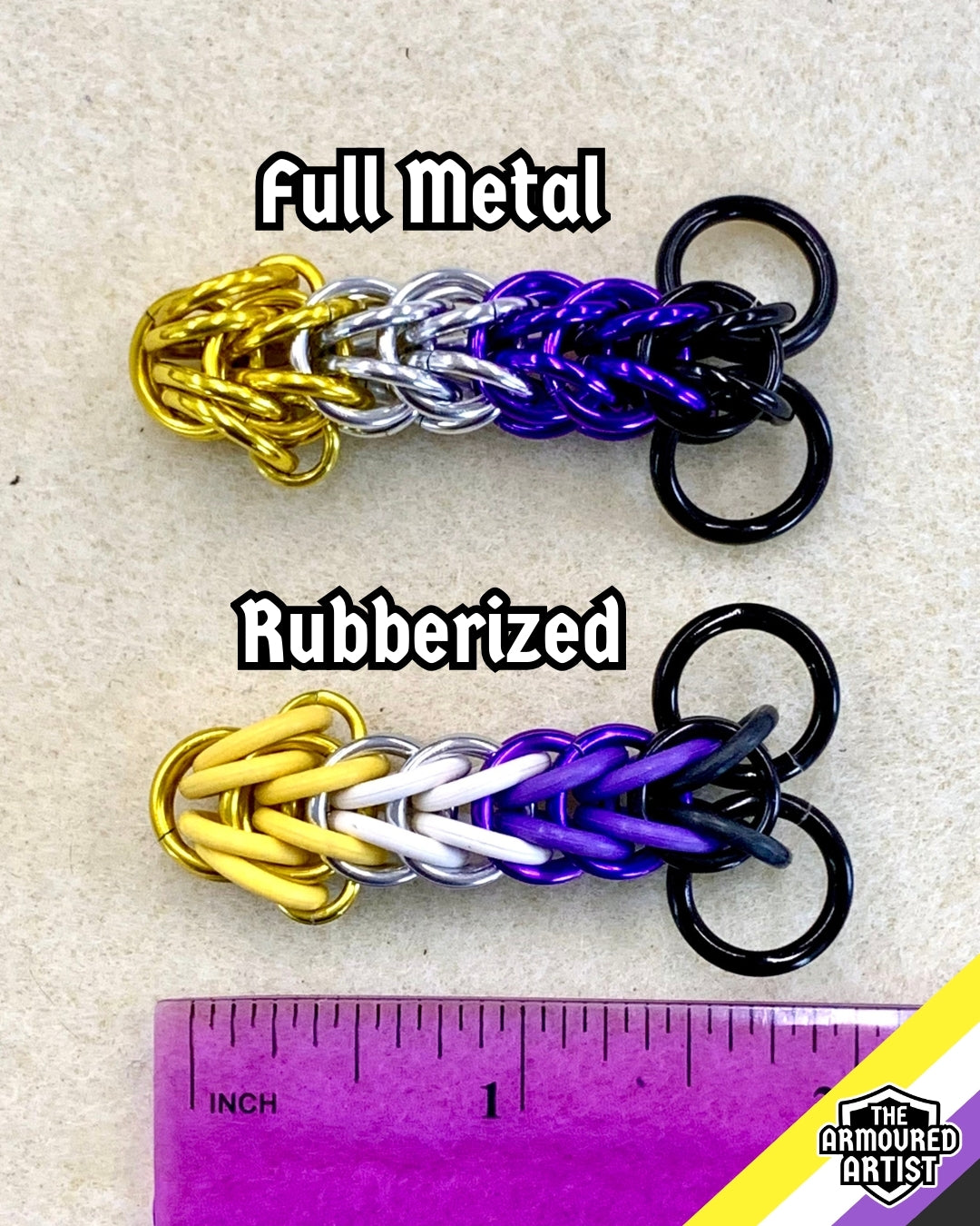 Nonbinary Pocket Rocket Keychains/Necklaces
