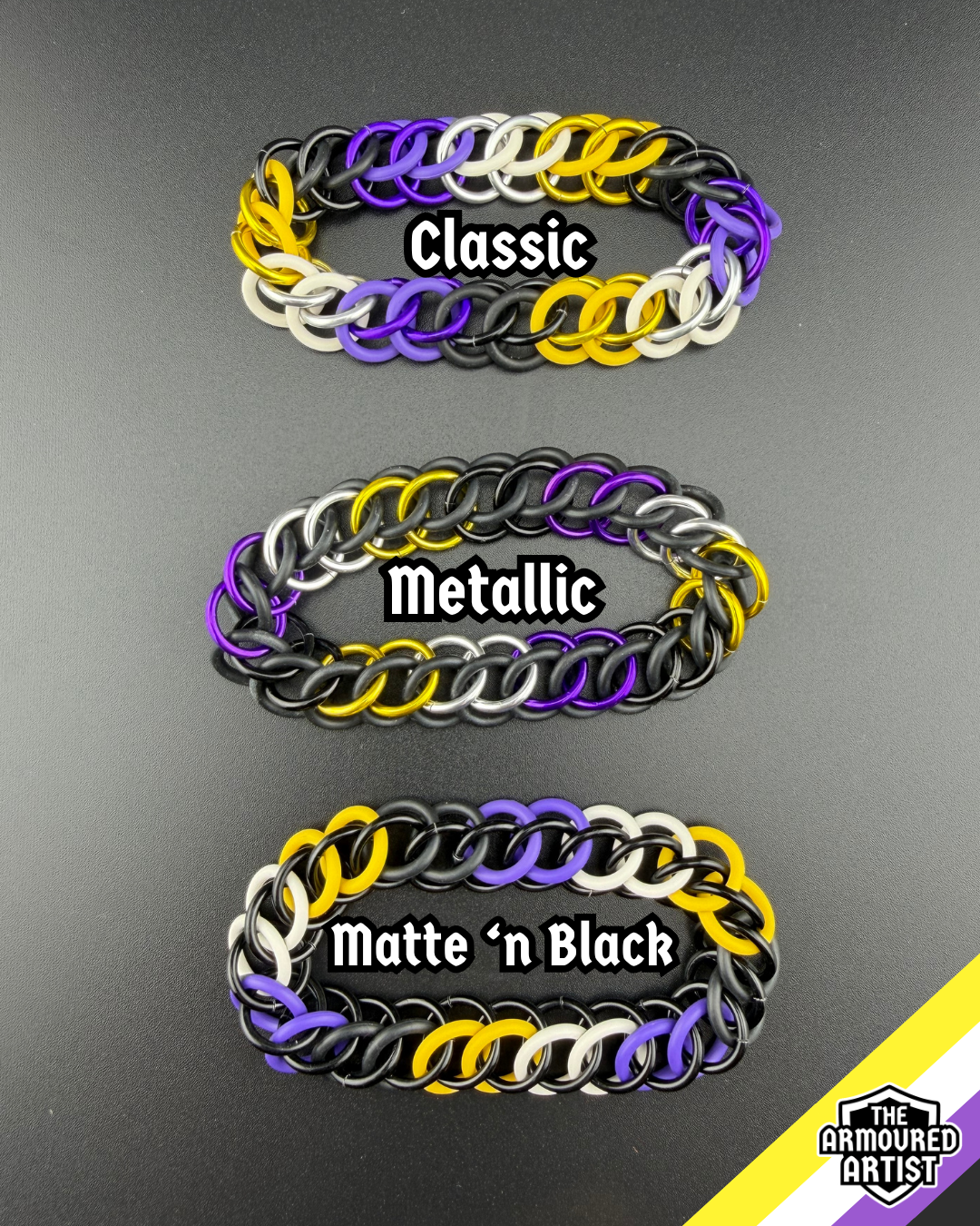 Nonbinary Stretchy Chainmail Bracelets