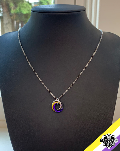 Nonbinary Spiral Chainmail Necklaces