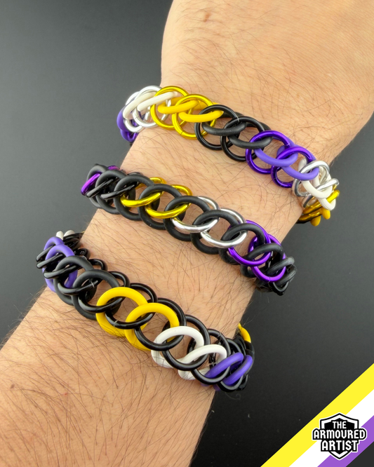 Nonbinary Stretchy Chainmail Bracelets