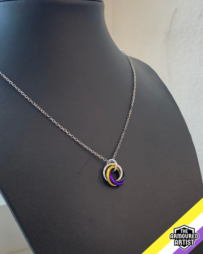 Nonbinary Spiral Chainmail Necklaces