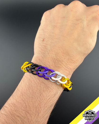 Nonbinary Stretchy Chainmail Bracelets