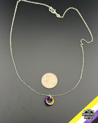 Nonbinary Spiral Chainmail Necklaces