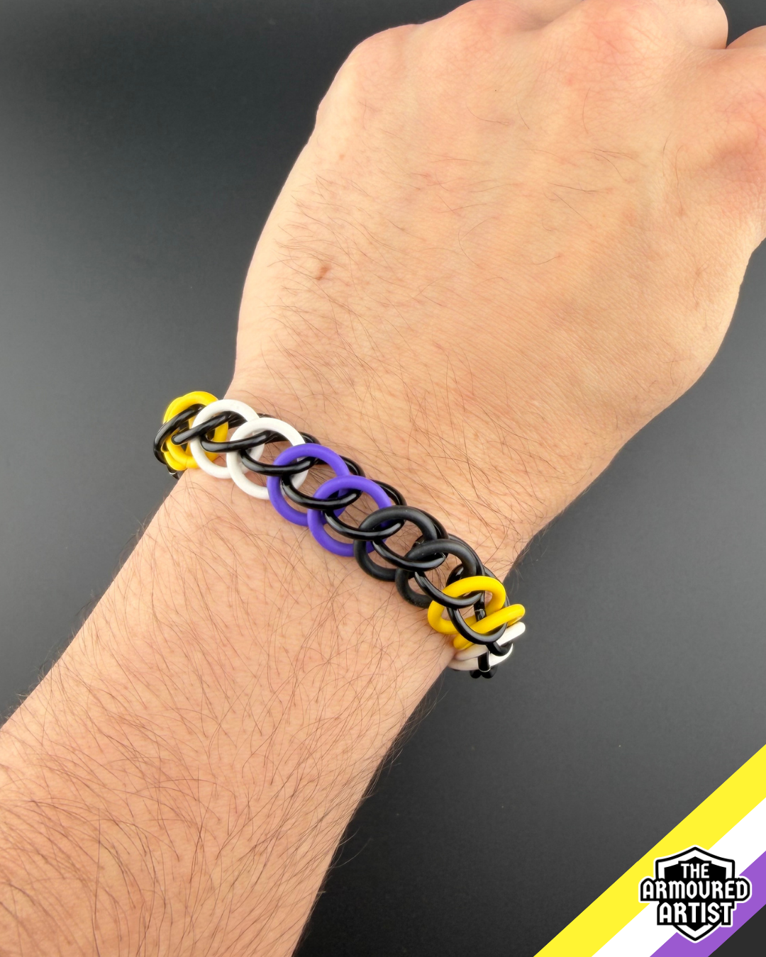 Nonbinary Stretchy Chainmail Bracelets