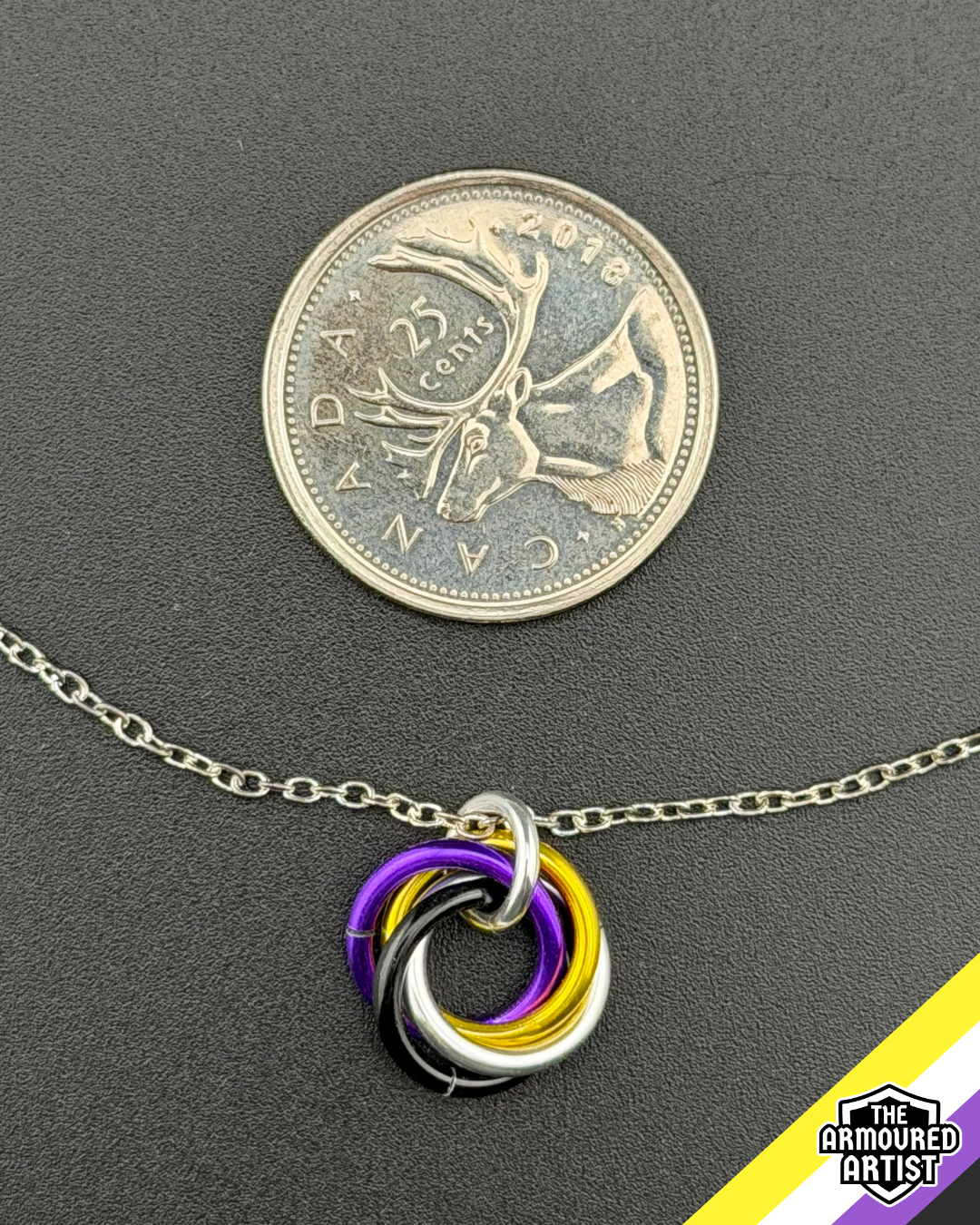 Nonbinary Spiral Chainmail Necklaces