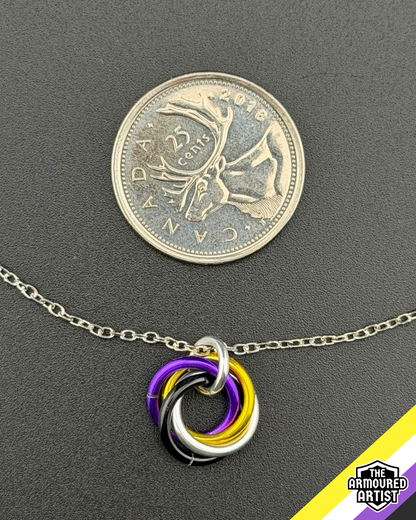 Nonbinary Spiral Chainmail Necklaces