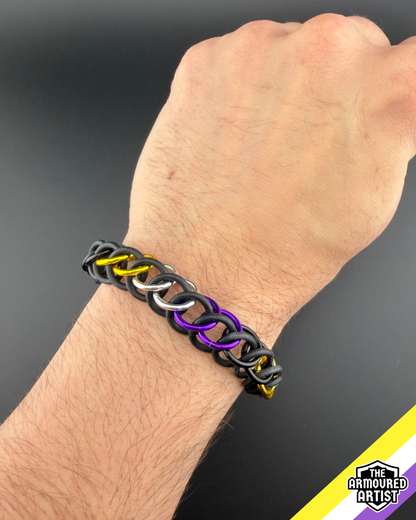 Nonbinary Stretchy Chainmail Bracelets