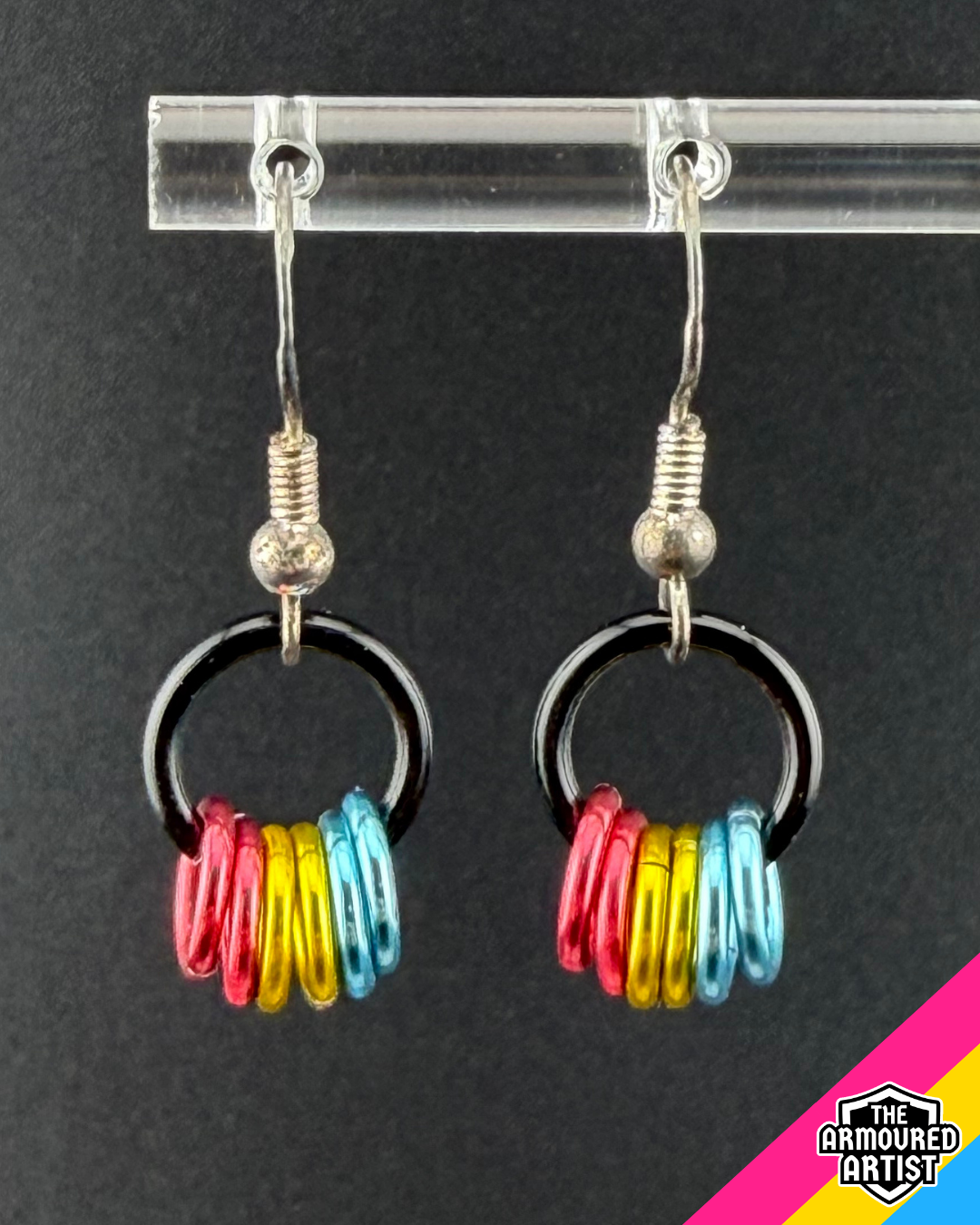 Pansexual Small Ringlette Earrings