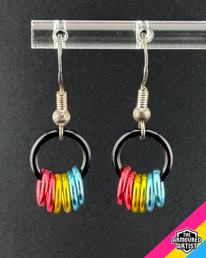 Pansexual Small Ringlette Earrings
