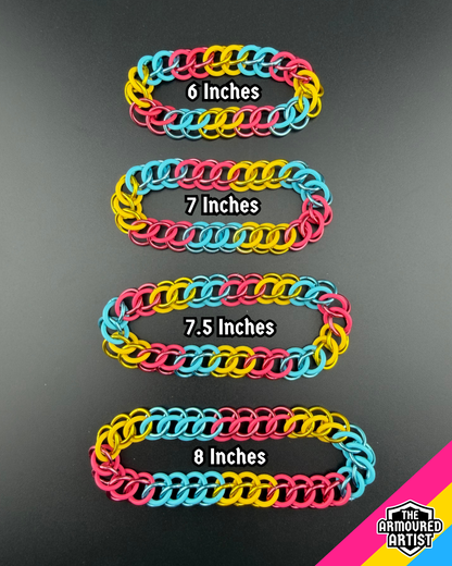 Pansexual Stretchy Chainmail Bracelets