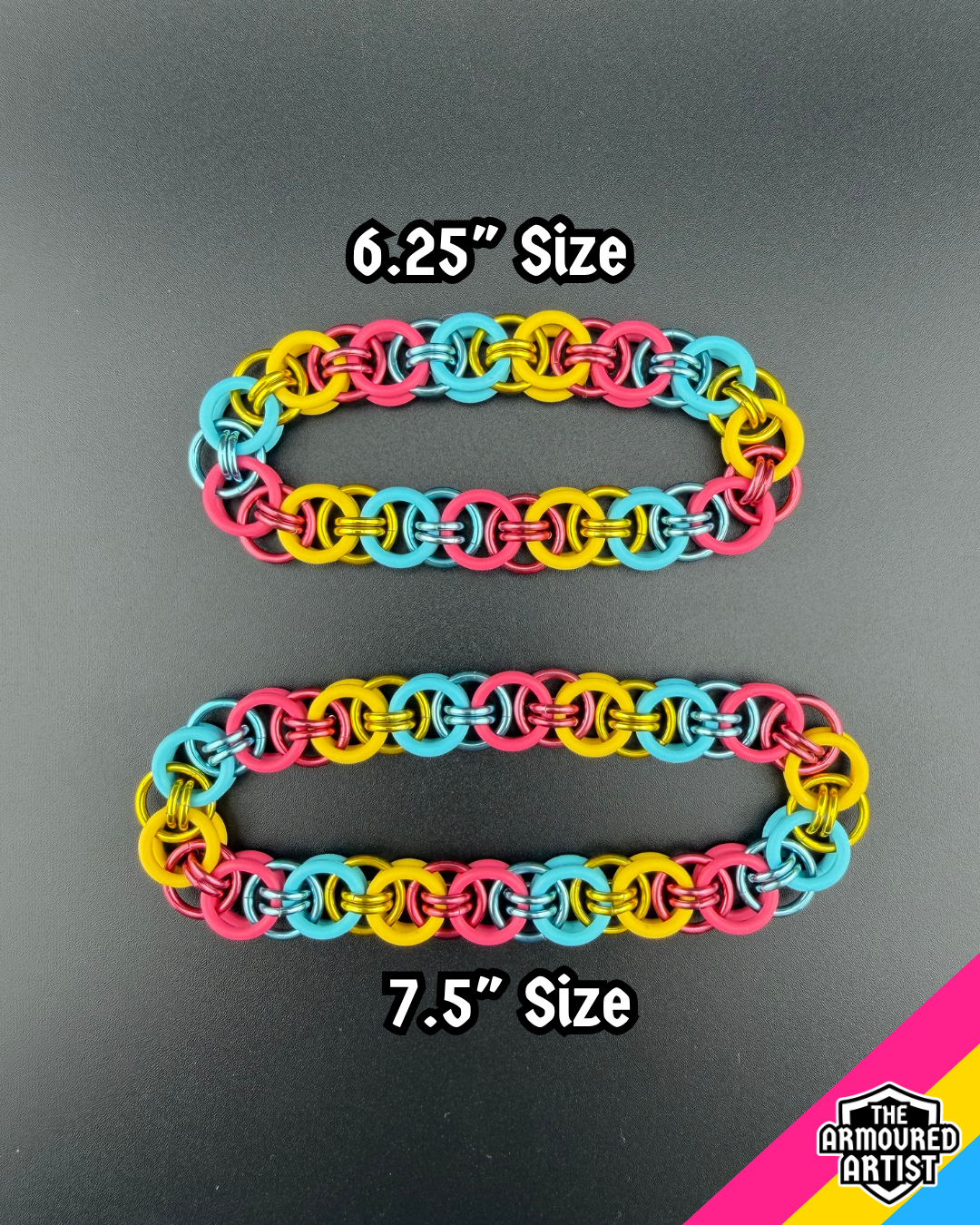 Pansexual Stretchy Helmchain Bracelets