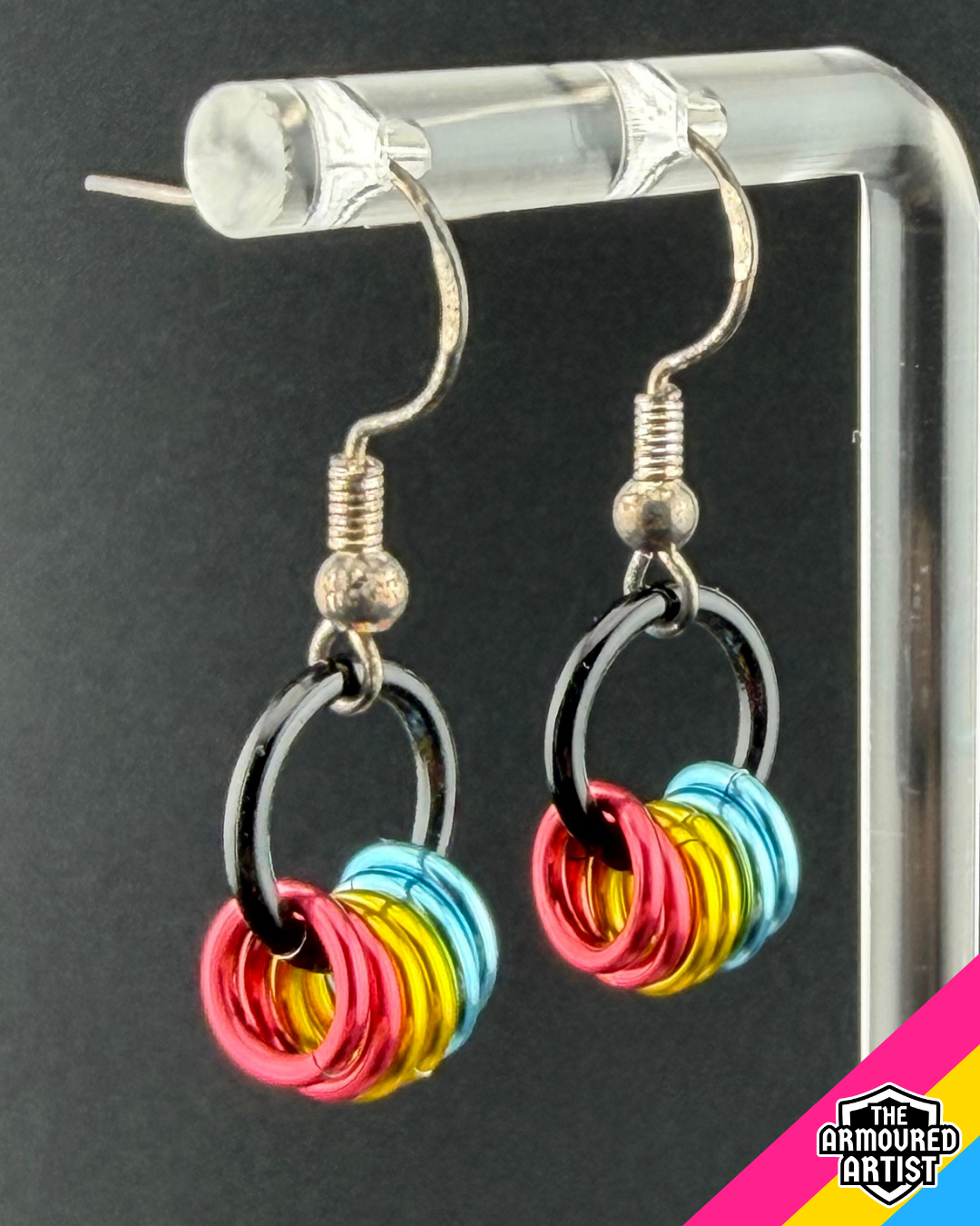 Pansexual Small Ringlette Earrings