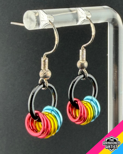 Pansexual Small Ringlette Earrings