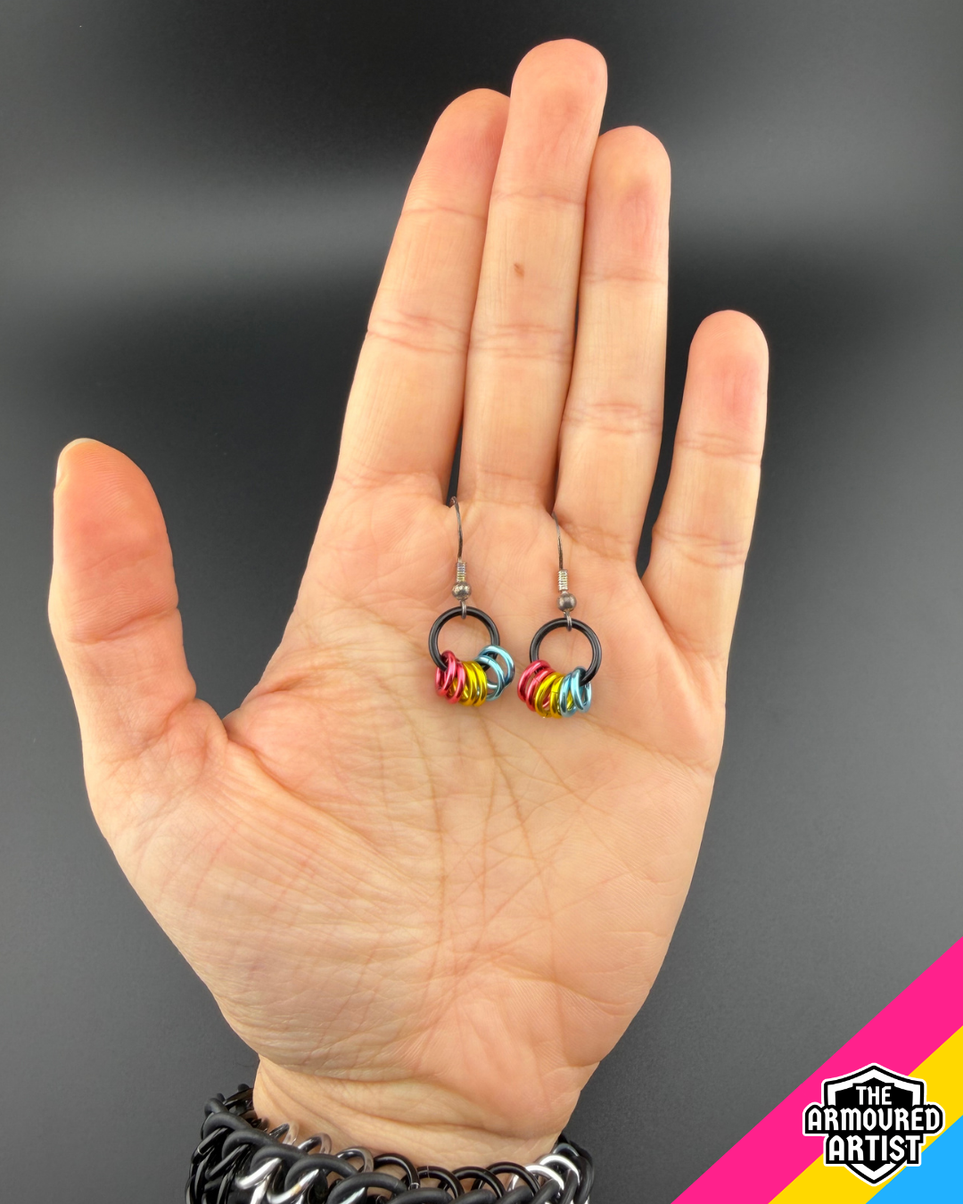 Pansexual Small Ringlette Earrings