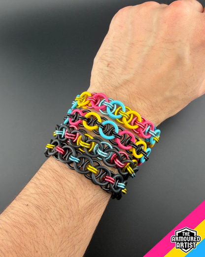 Pansexual Stretchy Helmchain Bracelets