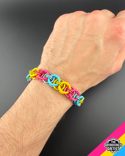 Pansexual Stretchy Helmchain Bracelets